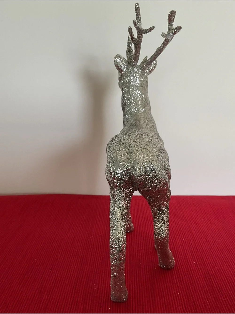 Silver Glitter Reindeers, Set of 2  - Christmas Holiday Décor